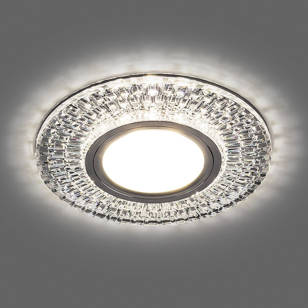 Светильник встраиваемый с подсветкой 15LED*2835 SMD 4000K, MR16 50W G5.3, прозрачный CD943 Feron